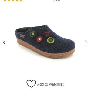 Haflinger Grizzly Clogs. Blue with swirls. Size 36